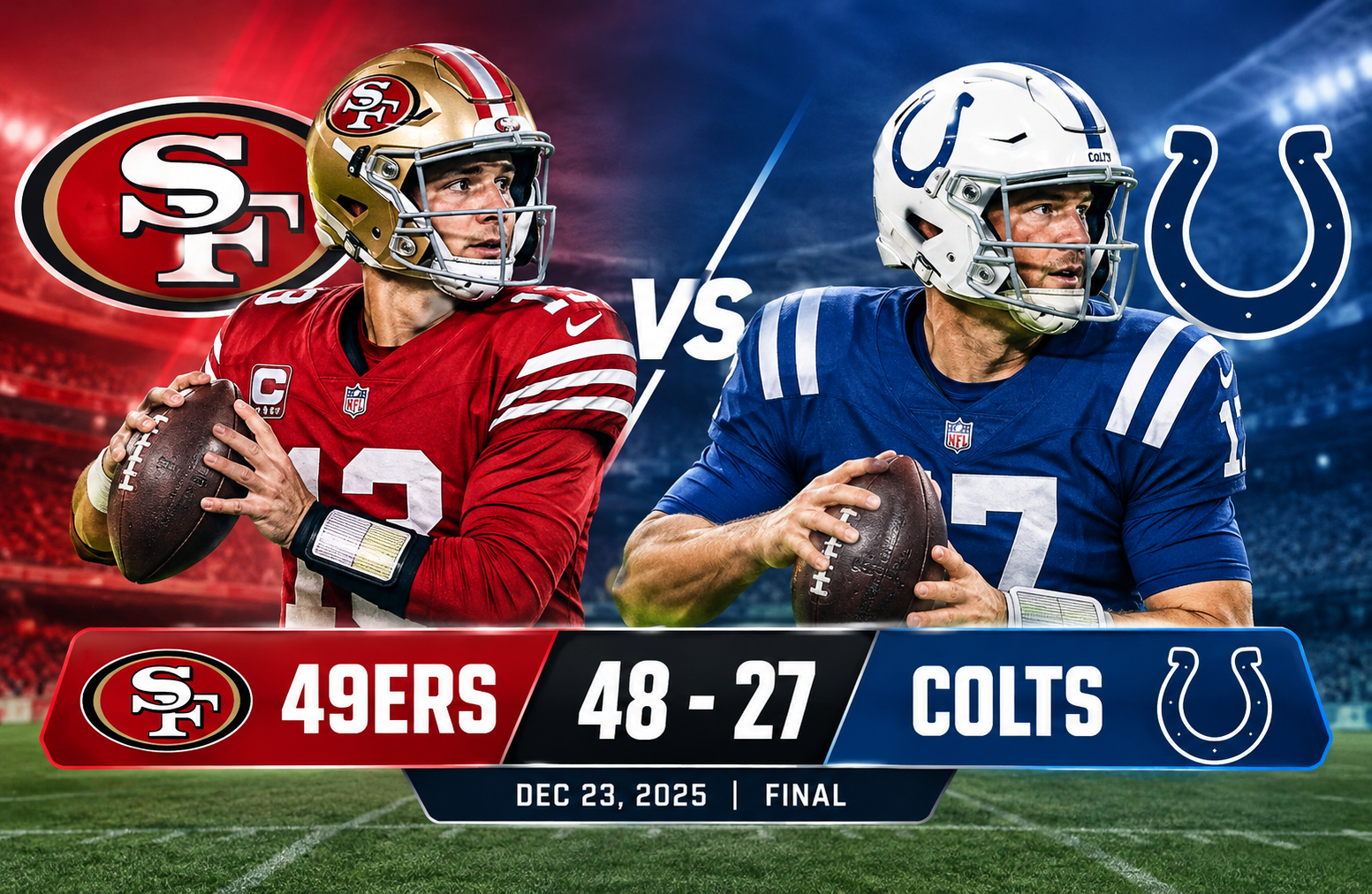 49ers vs Colts Match Player Stats