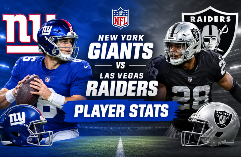 New York Giants vs Las Vegas Raiders Match Player Stats