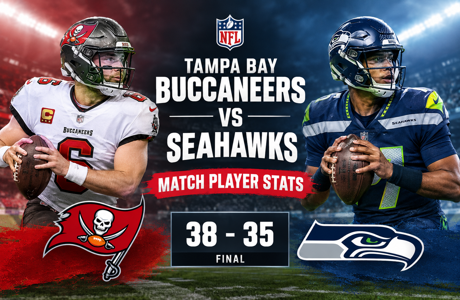 Tampa Bay Buccaneers vs Seahawks Match Player Stats