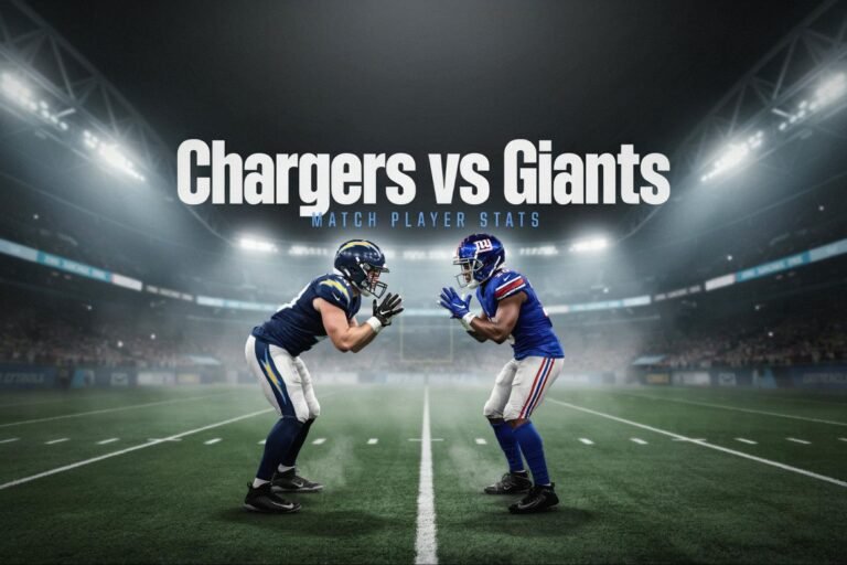 Los Angeles Chargers vs New York Giants Match Player Stats