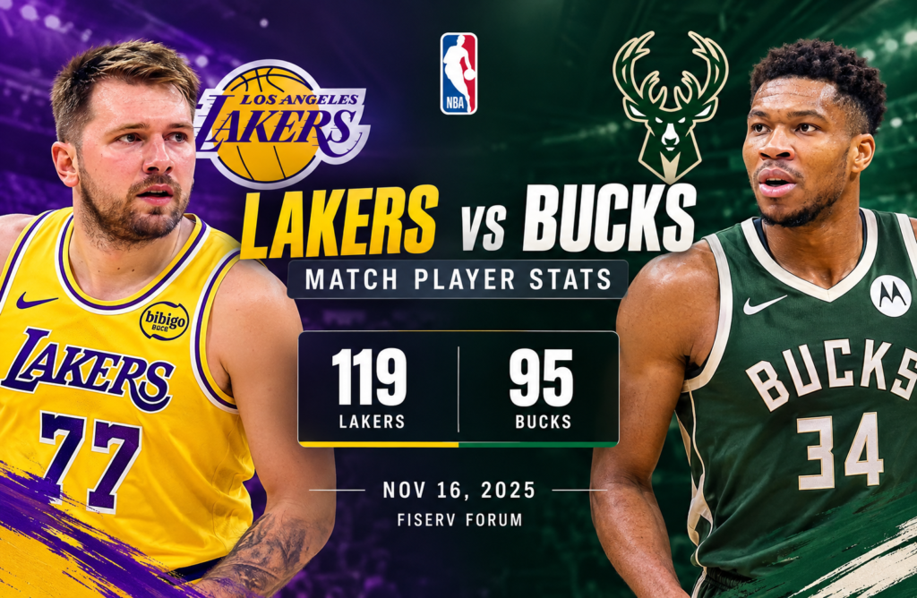 Milwaukee Bucks vs Lakers Match Player Stats
