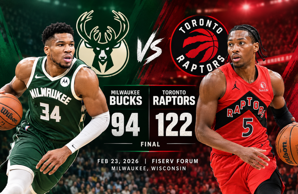 Milwaukee Bucks vs Toronto Raptors Match Player Stats