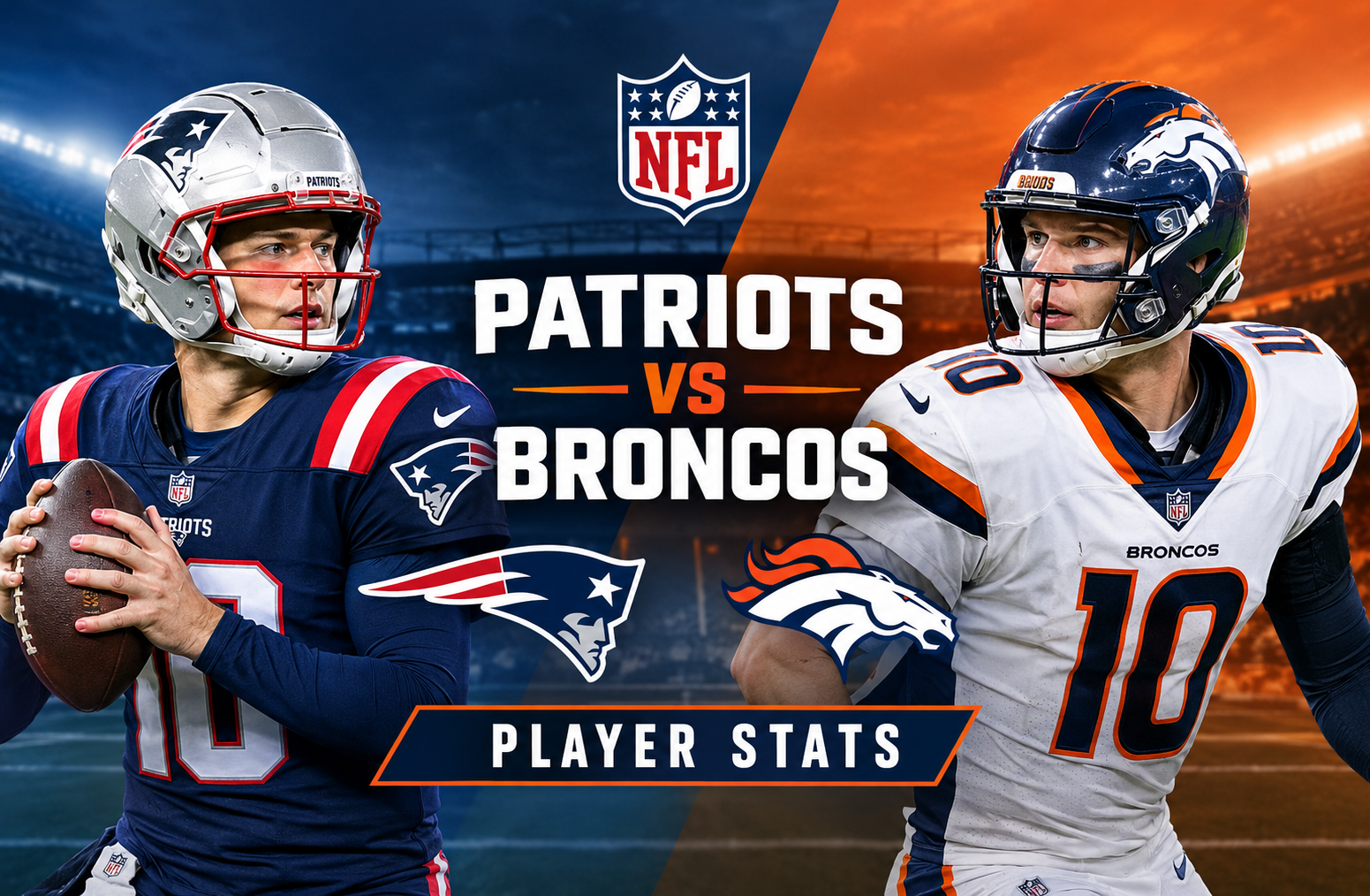 Denver Broncos vs New England Patriots Match Player Stats
