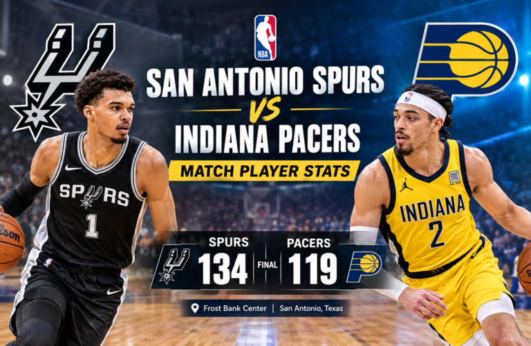 San Antonio Spurs vs Pacers Match Player Stats